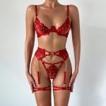 Red Women's One-Piece Lingerie - Image 3