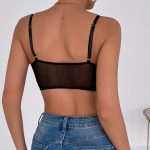 Black Women's Lace Strappy Cut-Out One-Piece Lingerie - Image 4