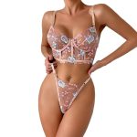 Pink Women's Mesh Lingerie Set - Image 5