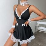 Black & White Women's Maid Lingerie Costume - Image 3