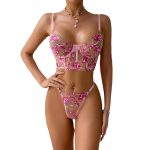 Pink Women's Sheer Mesh Lingerie Set - Image 5