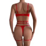 Red Women's Sheer Lingerie Set - Image 5