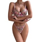 Pink Women's Mesh Lingerie Set - Image 5