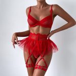 Women's Sheer Lace Mesh One-Piece Lingerie - Image 2