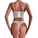 White Women's Strappy One-Piece Lingerie - Image 5