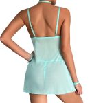 Mint Green Women's Sheer Lingerie Dress - Image 5