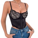 Black Women's Lace Strappy Cut-Out Lingerie Set - Image 5