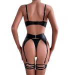 Black Women's Three-Piece Lingerie Set - Image 5