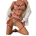 Red Women's Sheer Lingerie Set - Image 5