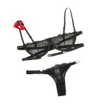 Women's Sheer Lace Strappy Lingerie Set - Image 5
