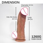Large Textured Silicone Dildo - Image 4