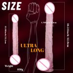 Extra-Long Dual-Density Suction Cup Dildo - Image 7