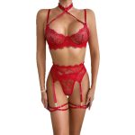 Women's Sheer Lace Cut-Out One-Piece Lingerie - Image 5
