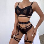 Women's Lace Mesh Cut-Out One-Piece Lingerie - Image 3