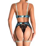Blue & Black Women's Three-Piece Lingerie Set - Image 5