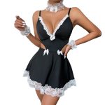 Black & White Women's Maid Lingerie Costume - Image 5